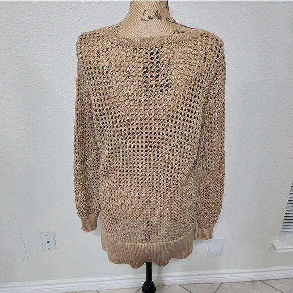 THALIA Sodi open weave oversized sweater‎ size large - Picture 4 of 6
